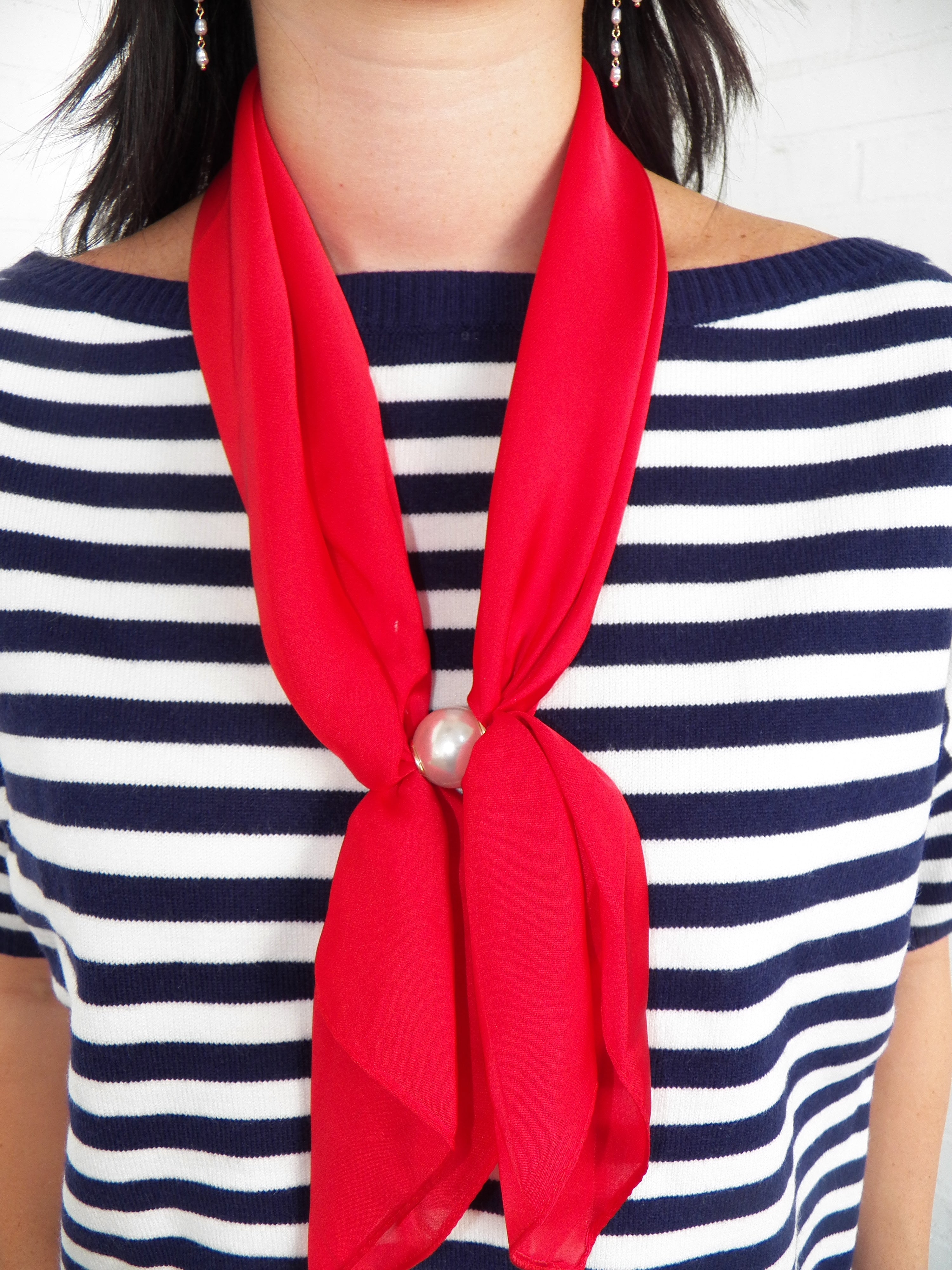 Red Scarf Necklace