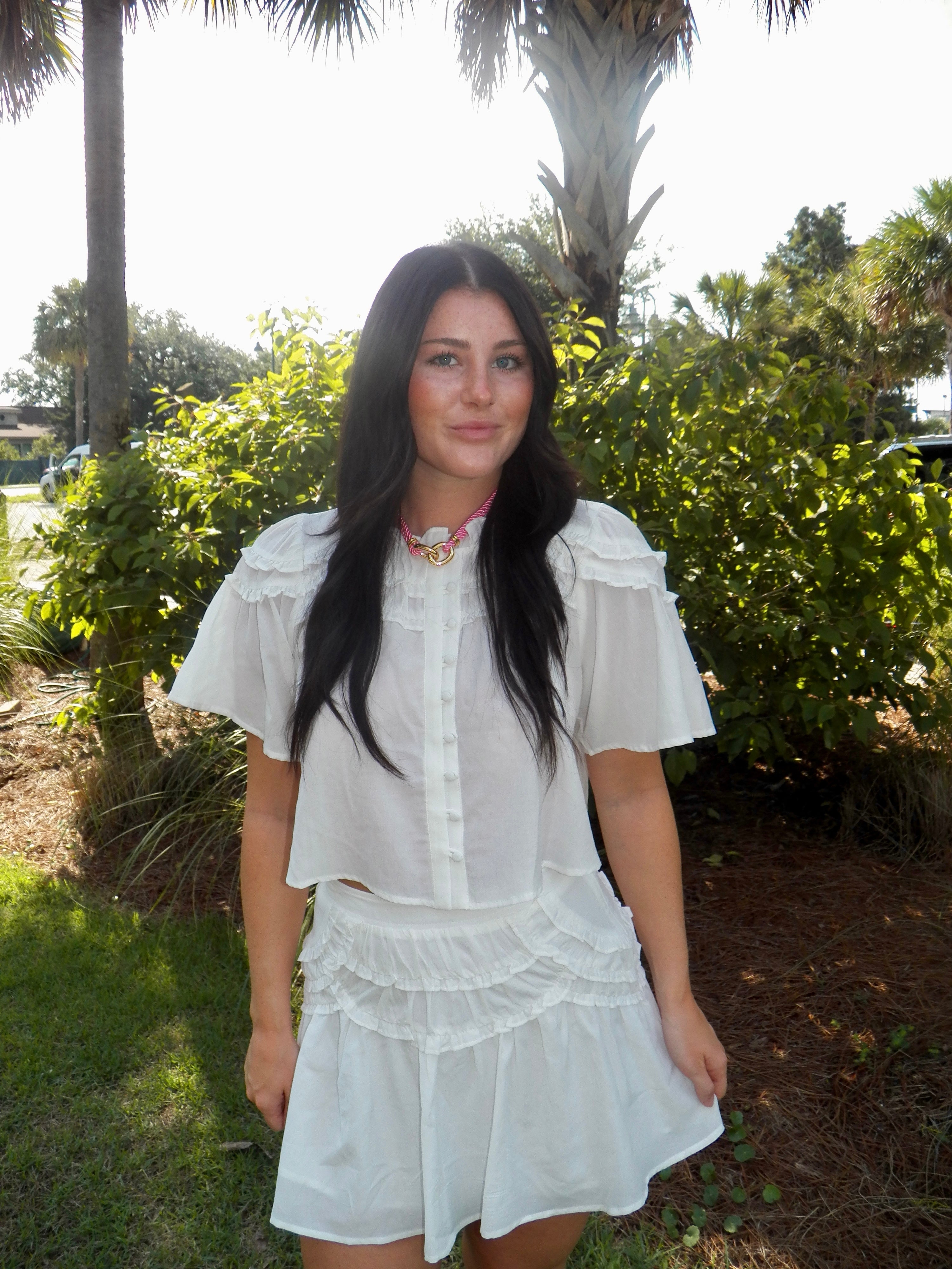 Lila Ruffle Top