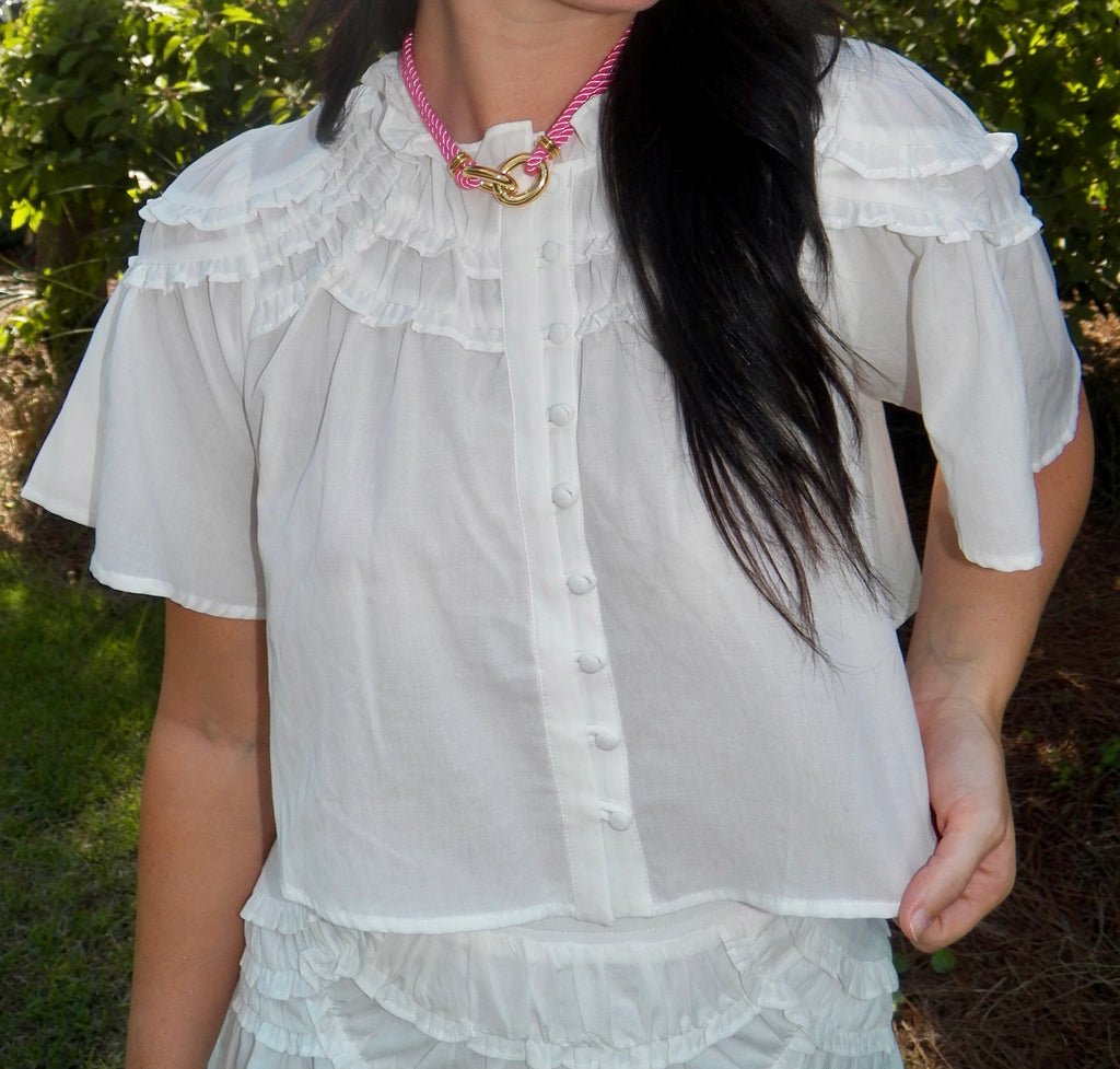 Lila Ruffle Top