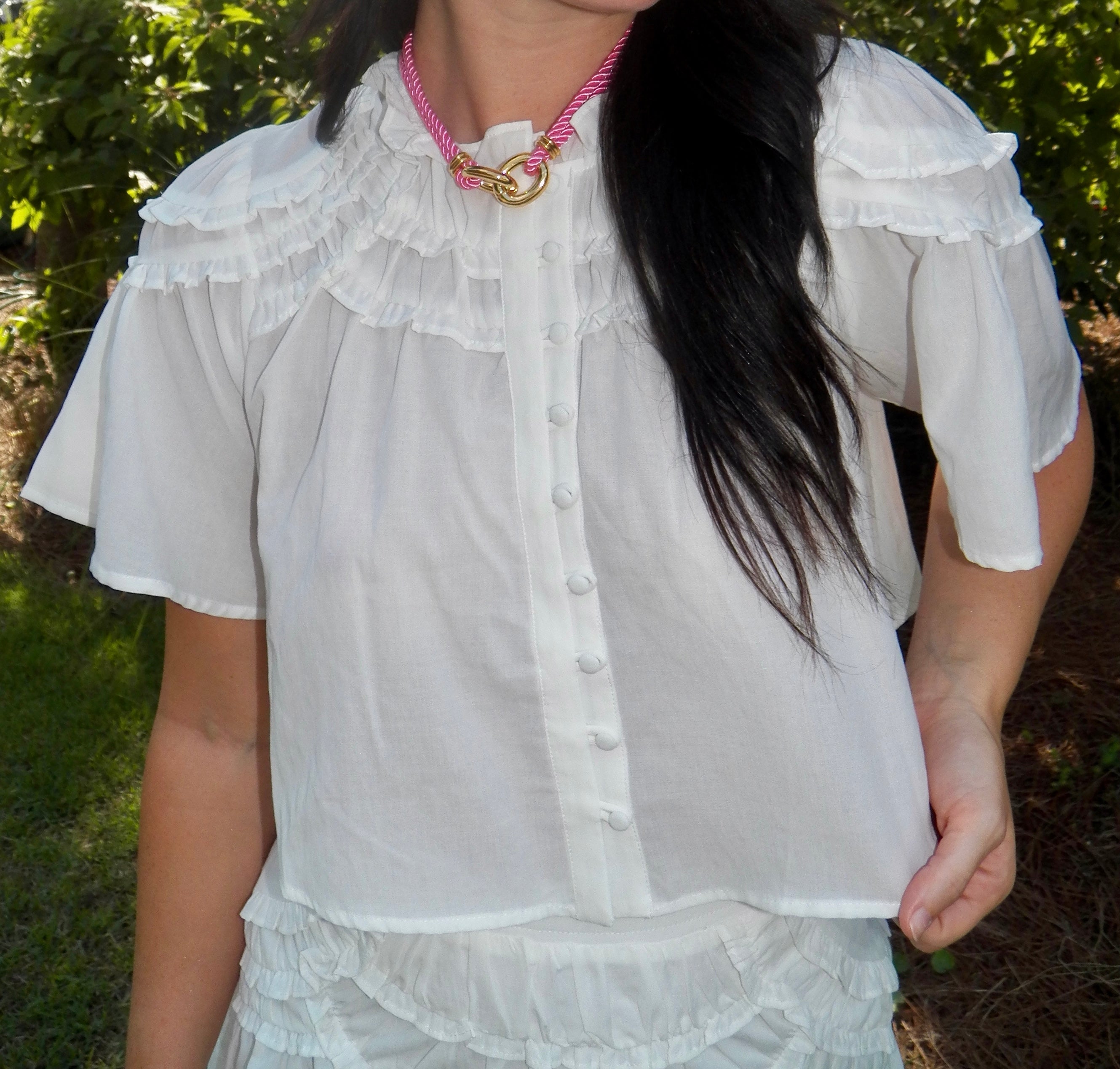 Lila Ruffle Top