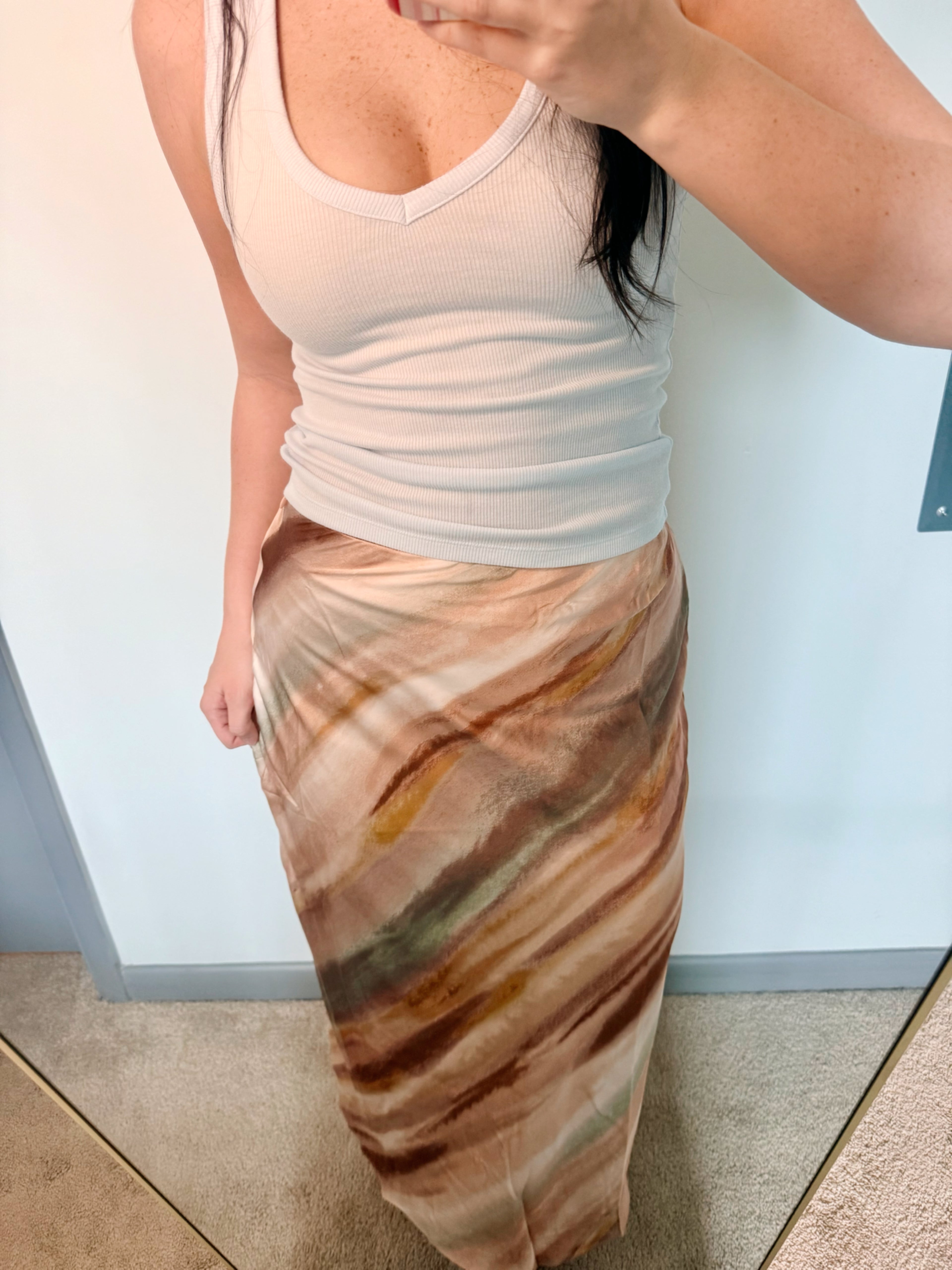 Marble Maxi Skirt