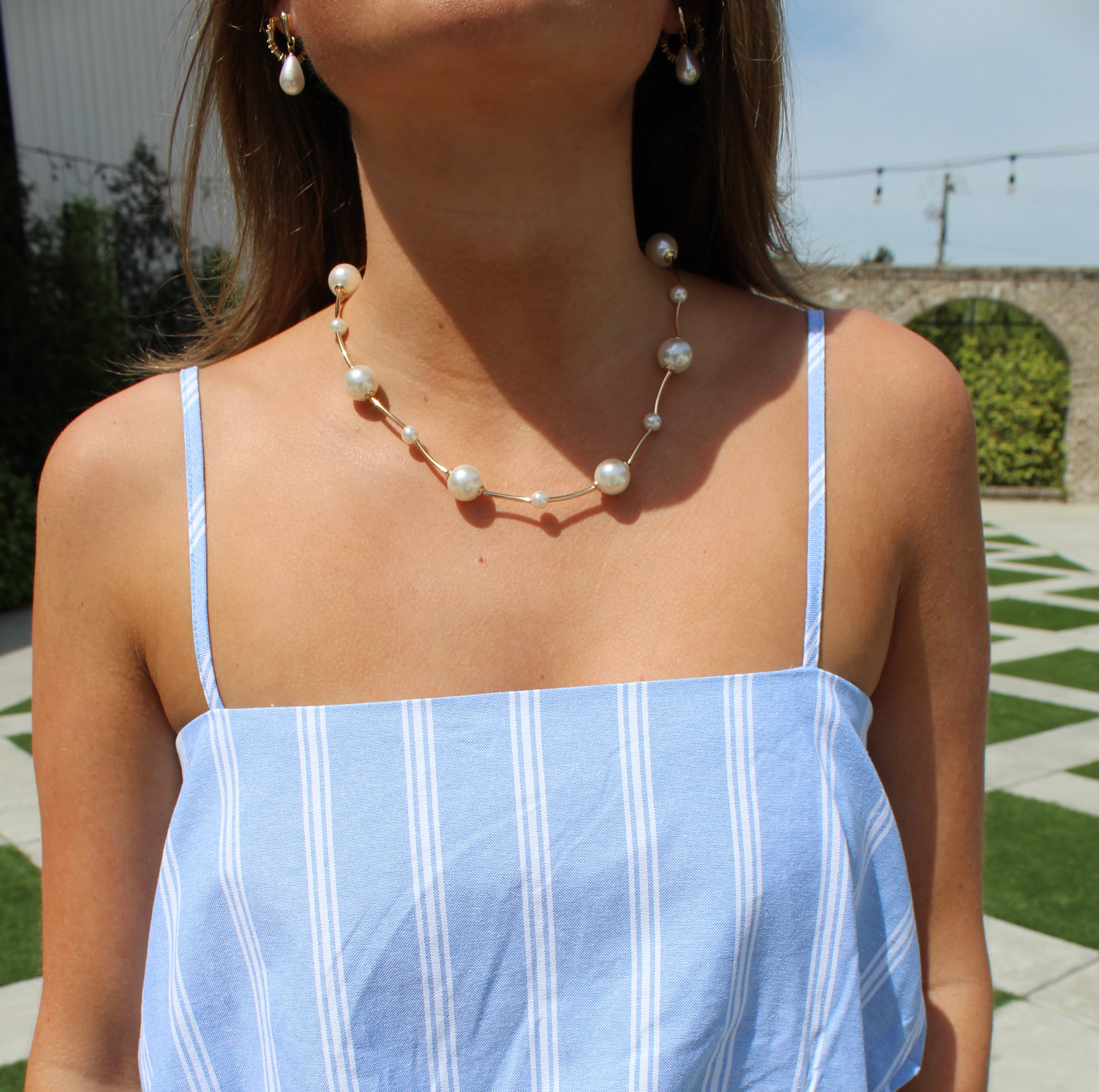 Golden Pearl Necklace